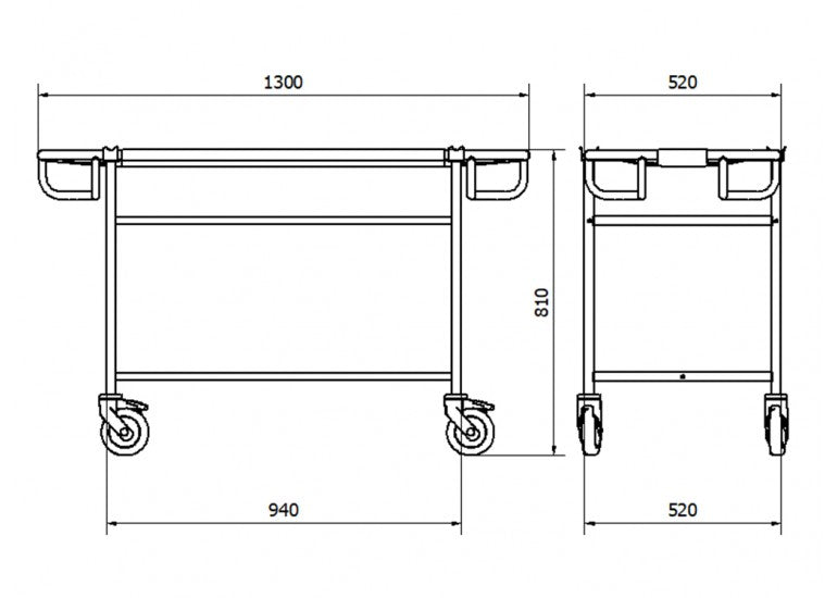 Veterinary Stretcher Trolley