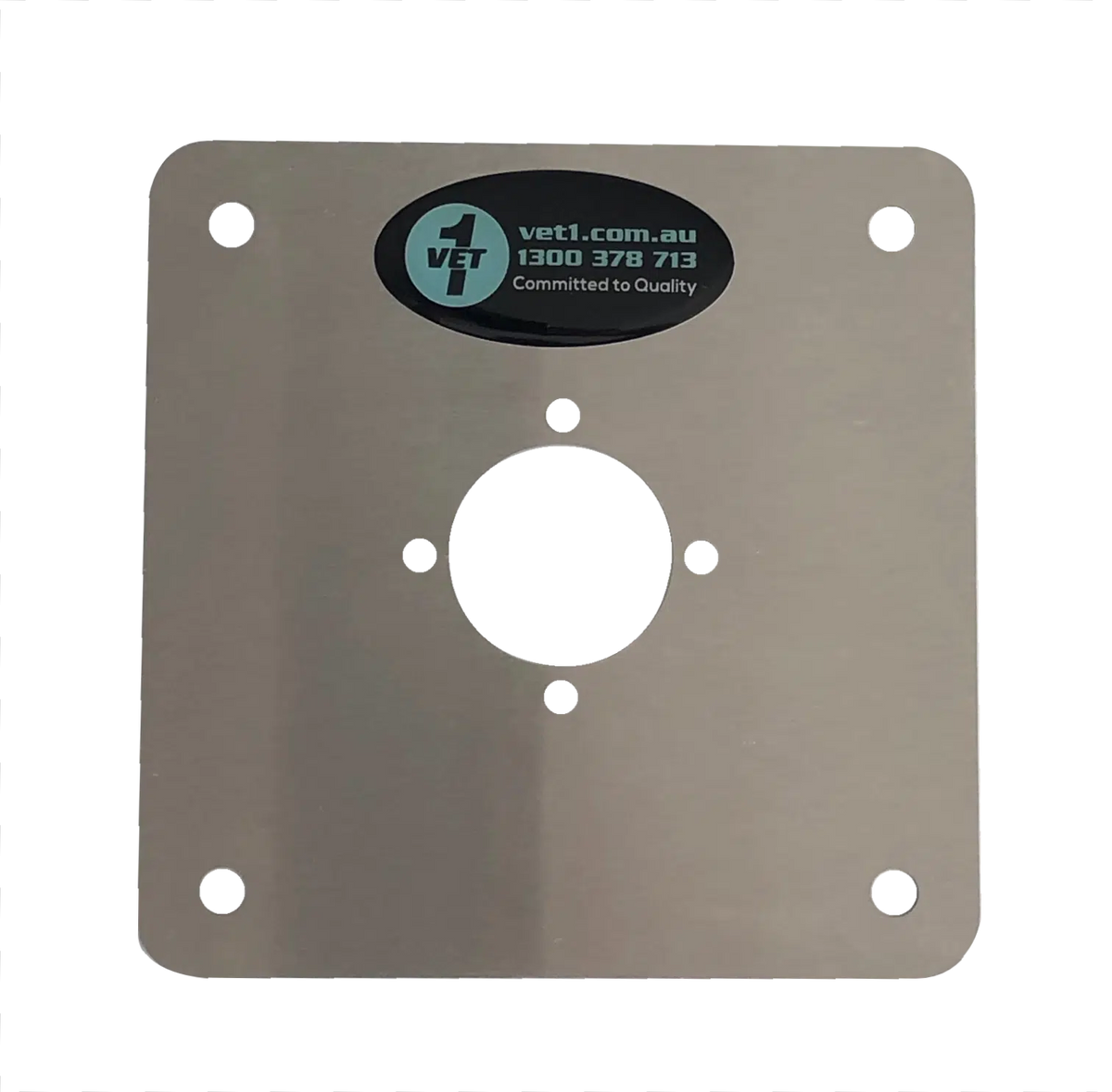 Vet1 Stainless Oxygen wall plate (small)