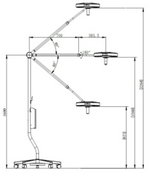 CLED38 LED Mobile Trolley Mounted Procedure Light 100,000 LUX