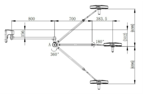 CLED38 LED Wall Mounted Procedure Light 100,000 LUX