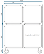 Cage Bank 1120 S/Steel Mobile & Divider