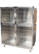 Cage Bank 12041 S/Steel Mobile & Divider - 2 Level