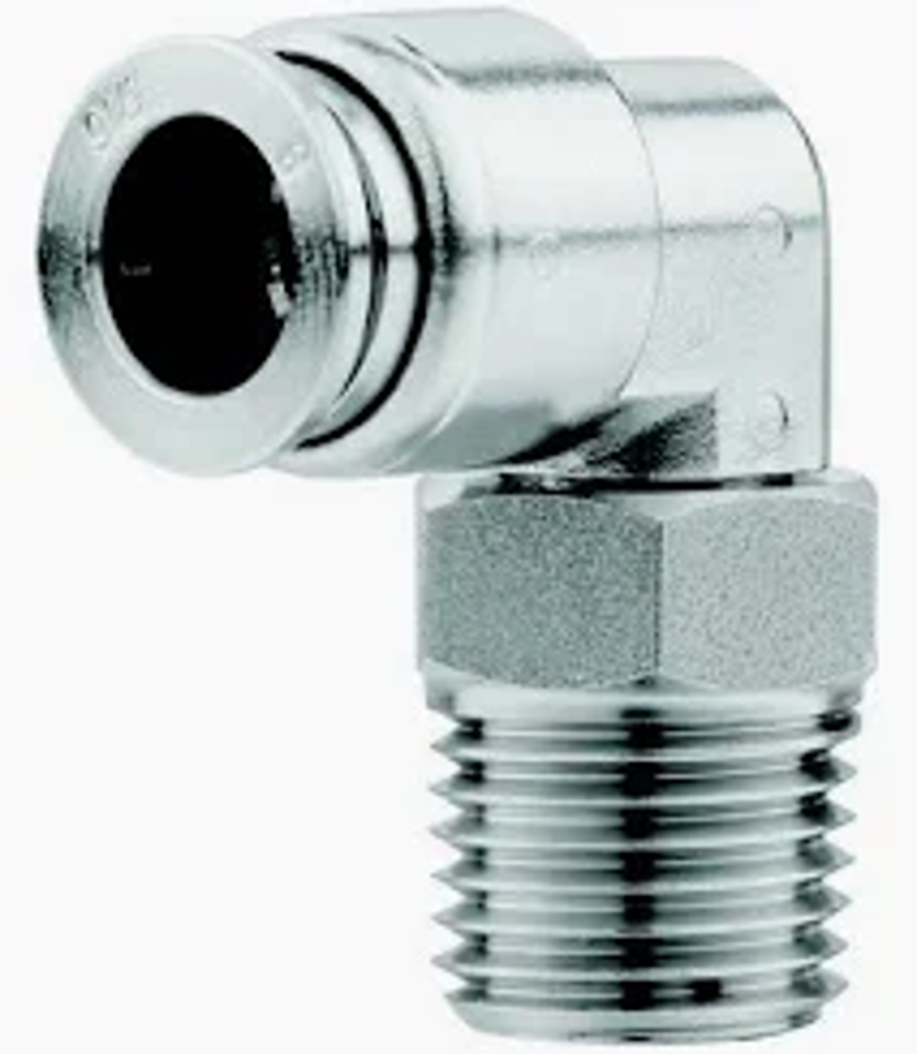 Elbow - male1/8 x 6mm push lock fitting