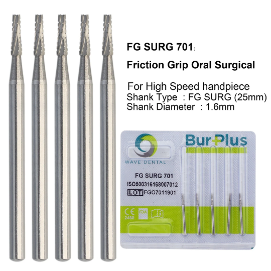 Dental Carbide Burs – 25mm FG (Various Codes Available) - Pack of 5