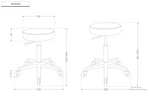 Stool Flat - Black - Chrome Base