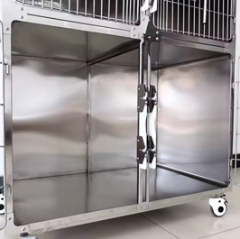 Cage Bank 12041 S/Steel Mobile & Divider - 2 Level