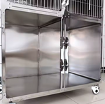 Cage Bank 12041 S/Steel Mobile & Divider - 2 Level