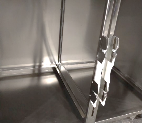 Cage Bank 12041 S/Steel Mobile & Divider - 2 Level