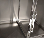 Cage Bank 12041 S/Steel Mobile & Divider - 2 Level