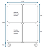 Cage Bank 1120-2 S/Steel Mobile & Dividers