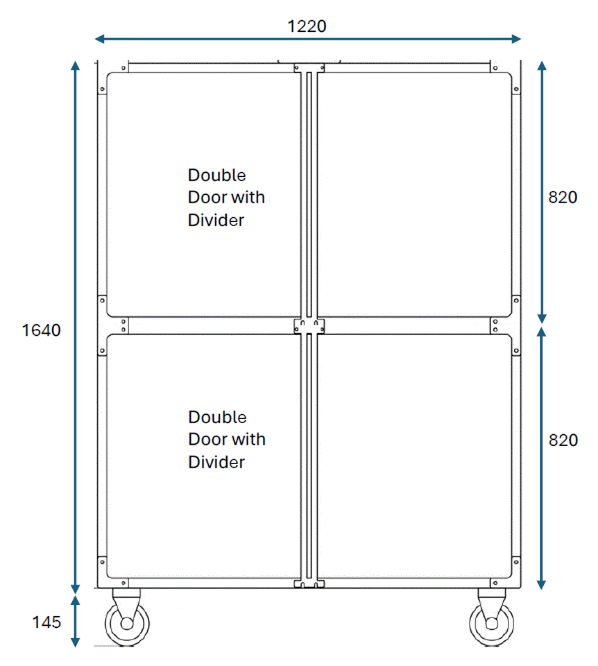 Cage Bank 6120 S/Steel Mobile & Dividers