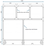 Cage Bank 4180 S/Steel Mobile & Divider