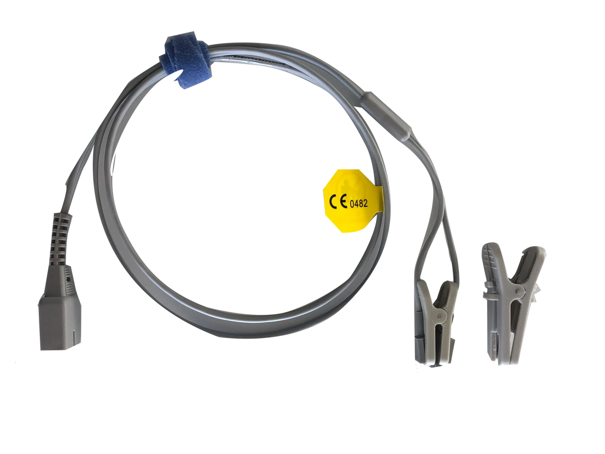 Vet1 GE Datex Veterinary tongue clip SPO2 sensor, 1.1m with 2 x Y clips. 1 x large and 1 x small.