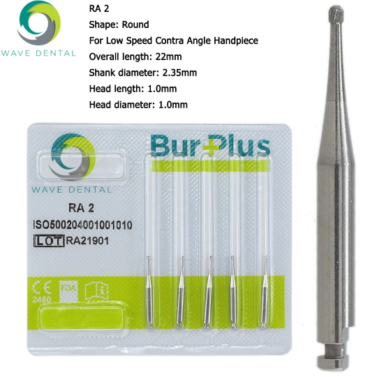 Dental Carbide Burs – 19mm RA (Various Codes Available) - Pack of 5