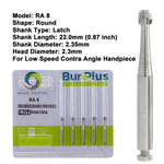 Dental Carbide Bur RA 8 19mm (Pack of 5)