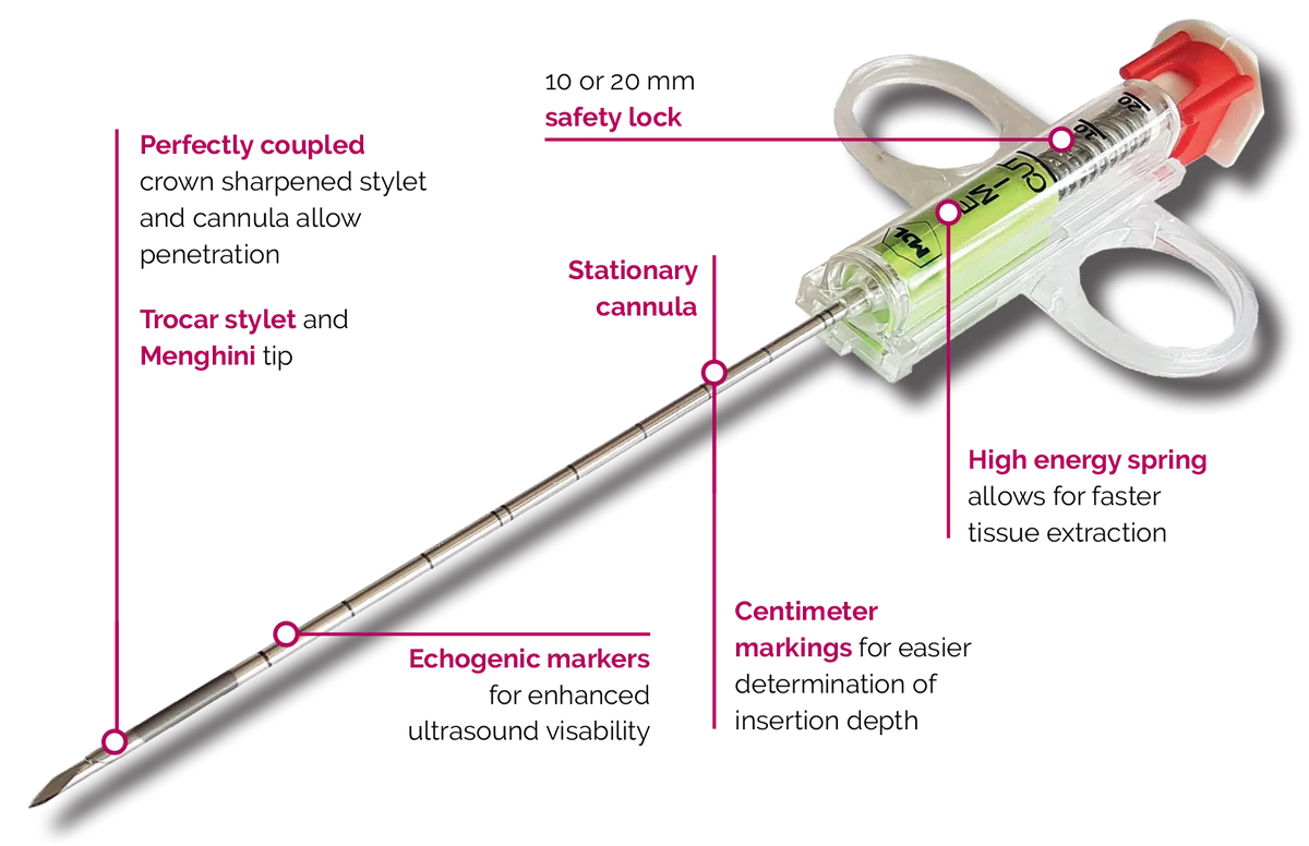 SEMICUT - SEMIAUTOMATIC GUILLOTINE NEEDLE16Gx100mm FOR SOFT TISSUES BIOPSY