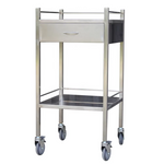 S/Steel Trolley - Single - 1 Dr - 50x50x90cm