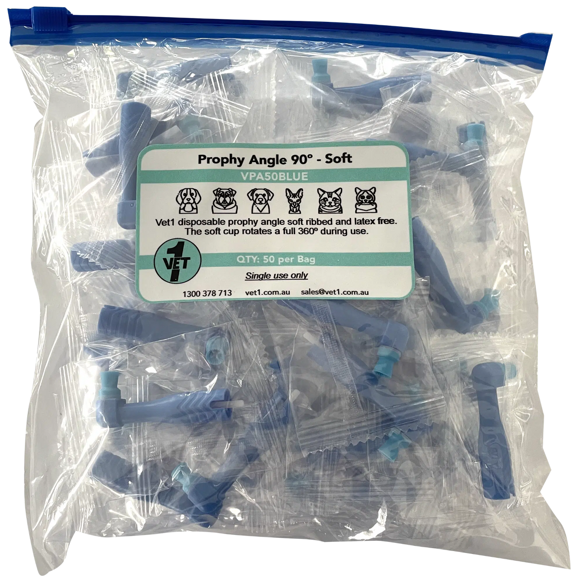 Prophy Angle 90º – Soft cup Blue Pack of 50