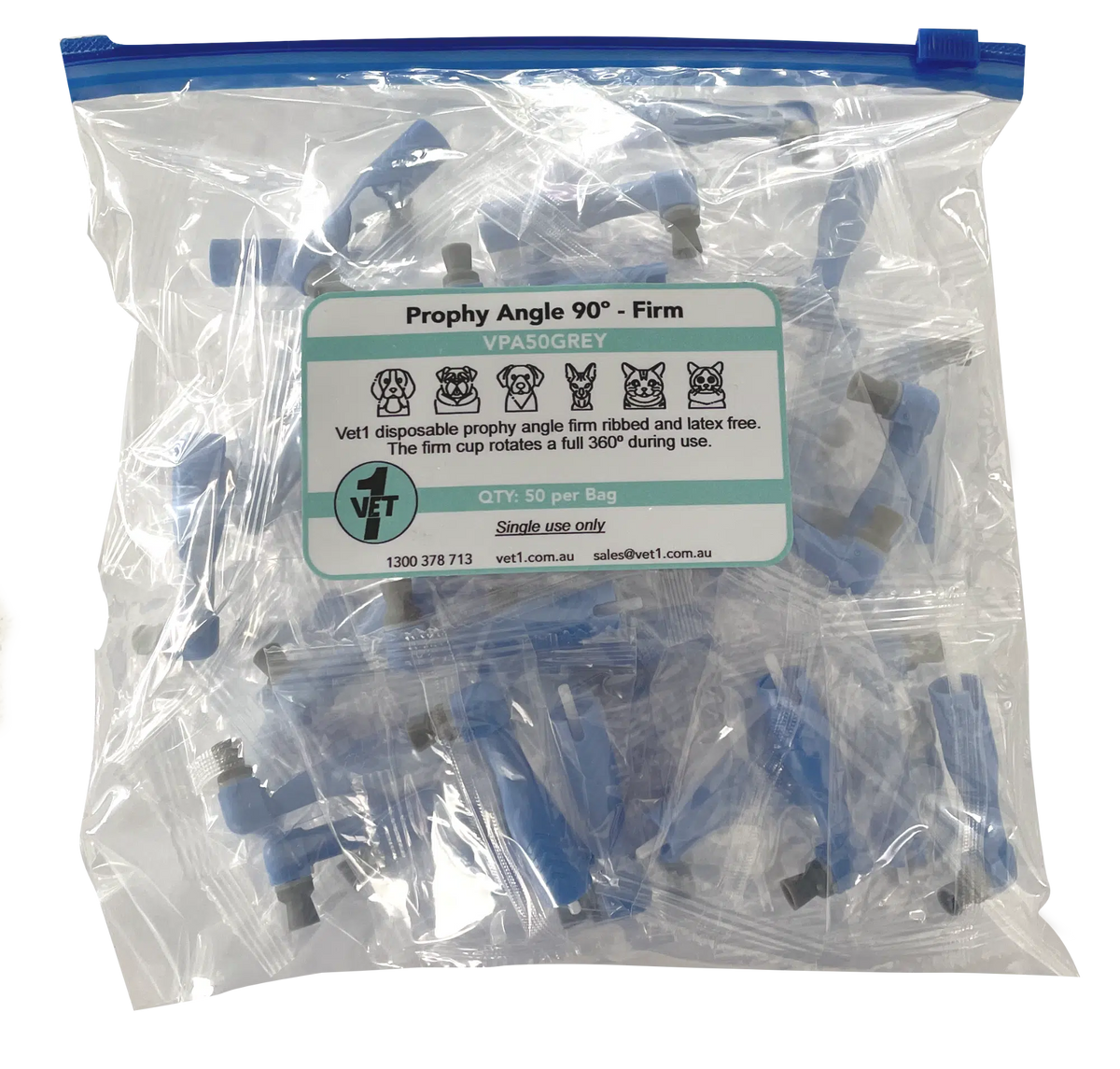 Prophy Angle 90º – Firm cup Grey (Pack of 50)