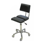 Stool - Dove Black Cutting Stool with Chrome Base Clik N Clean Wheels