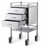 Stainless Steel 3 Drawer Single Trolley