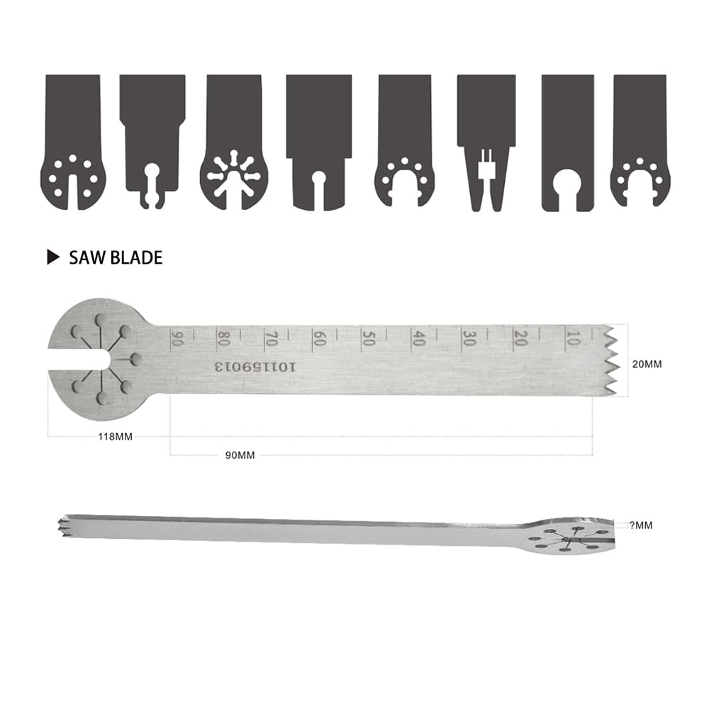 Vet1 Mini Sagittal Saw Blade - 0.5mm Thickness - Various Sizes Available