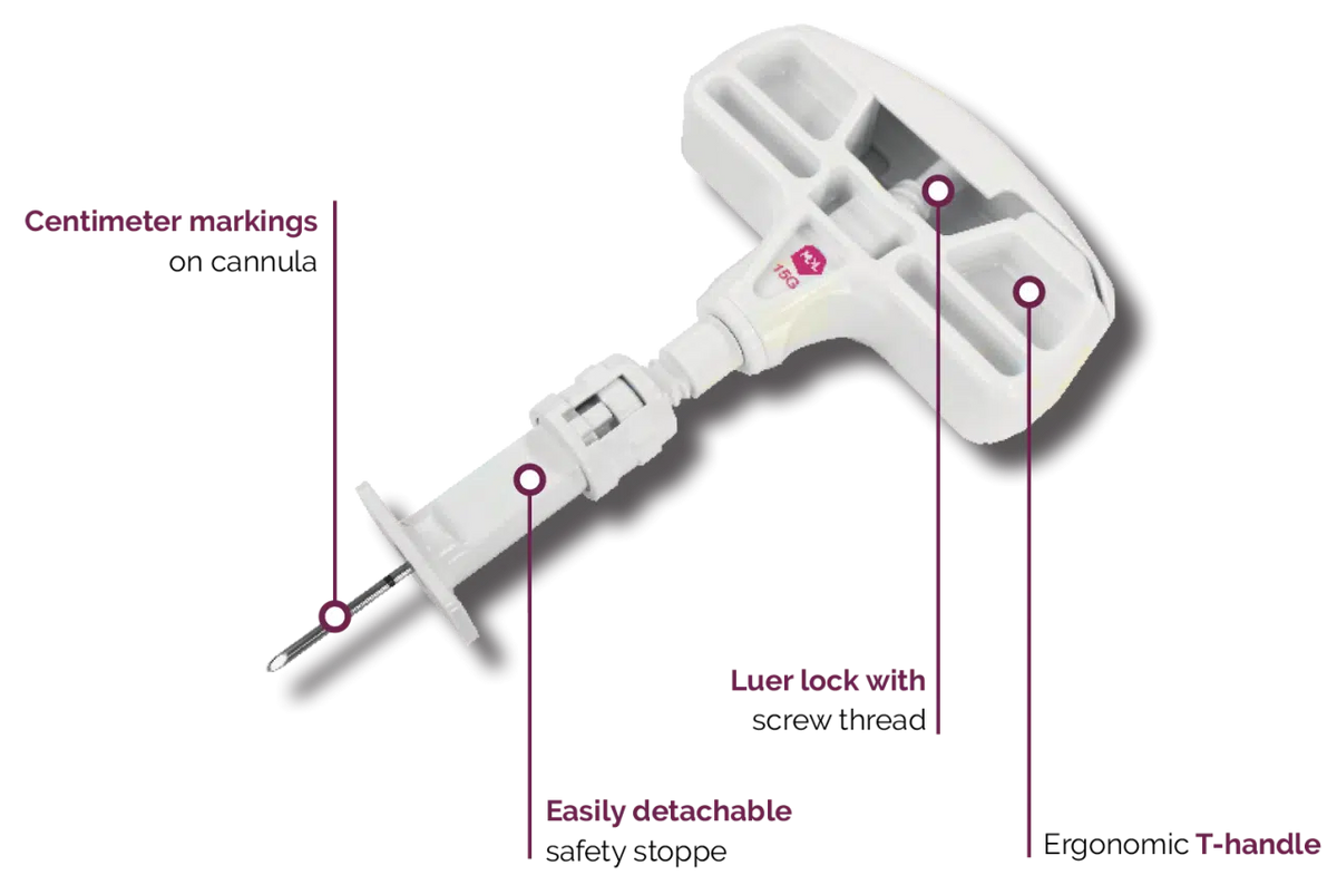 Illy - DISPOSABLE BONE BIOPSY NEEDLE FOR ILIAC CREST MARROW ASPIRATION 16Gx10/75mm