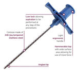 Jam Blu - BONE MARROW BIOPSY NEEDLE LIGHTVERSION WITH EXTRACTION WIRE 8Gx100mm