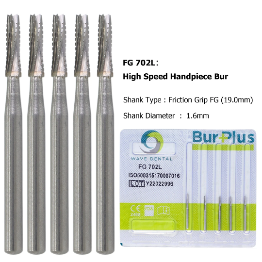 Dental Carbide Burs – 19mm FG (Various Codes Available) - Pack of 5