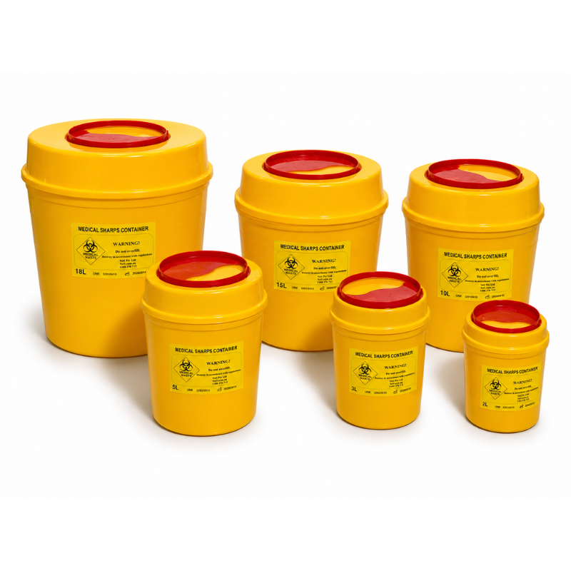 Medical Sharps Bin – Available in 1L to 18L Capacity