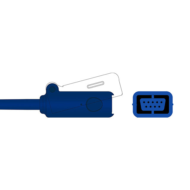 Generic EDAN SPO2 Ext Cable 8 Pin to DB9
