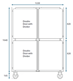 Cage Bank 6120 S/Steel Mobile & Dividers