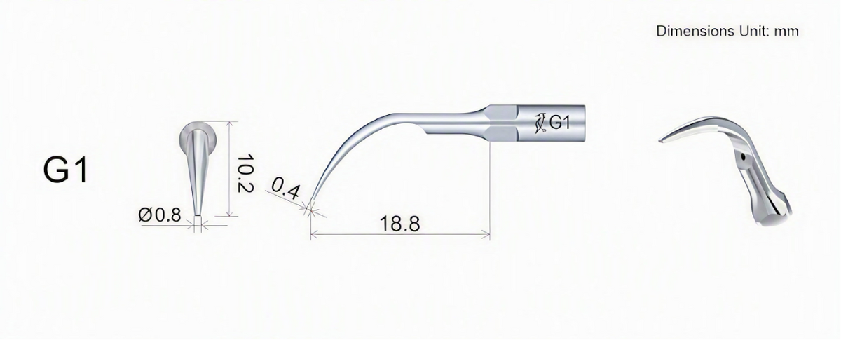 Max Piezo 6+ Ultrasonic Dental Scaler Tip G1