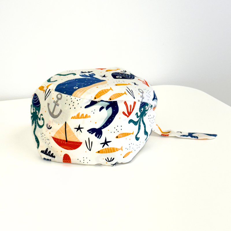 Unisex Printed Scrub Cap - Under the Sea