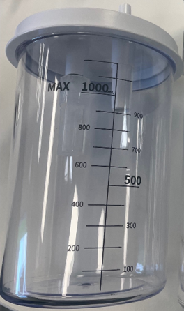 Suction Jar with Lid Complete Poly - 1L