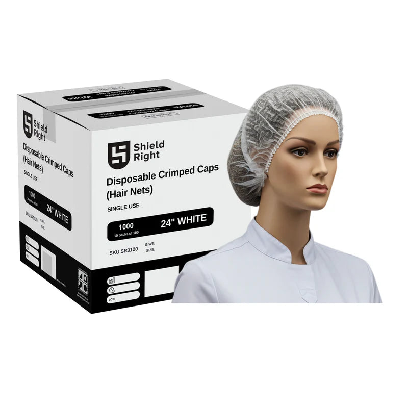 Disposable 24 Inch Hair Nets - Box of 100