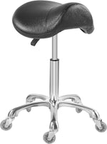 Stool Saddle - Black - Alloy Base