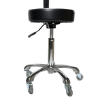 Stool Flat - Black - Alloy Base with Back