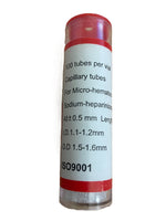 40mm Micro Hema tubes (red) Hep (100)