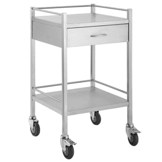 Stainless Steel 1 Drawer Single Trolley