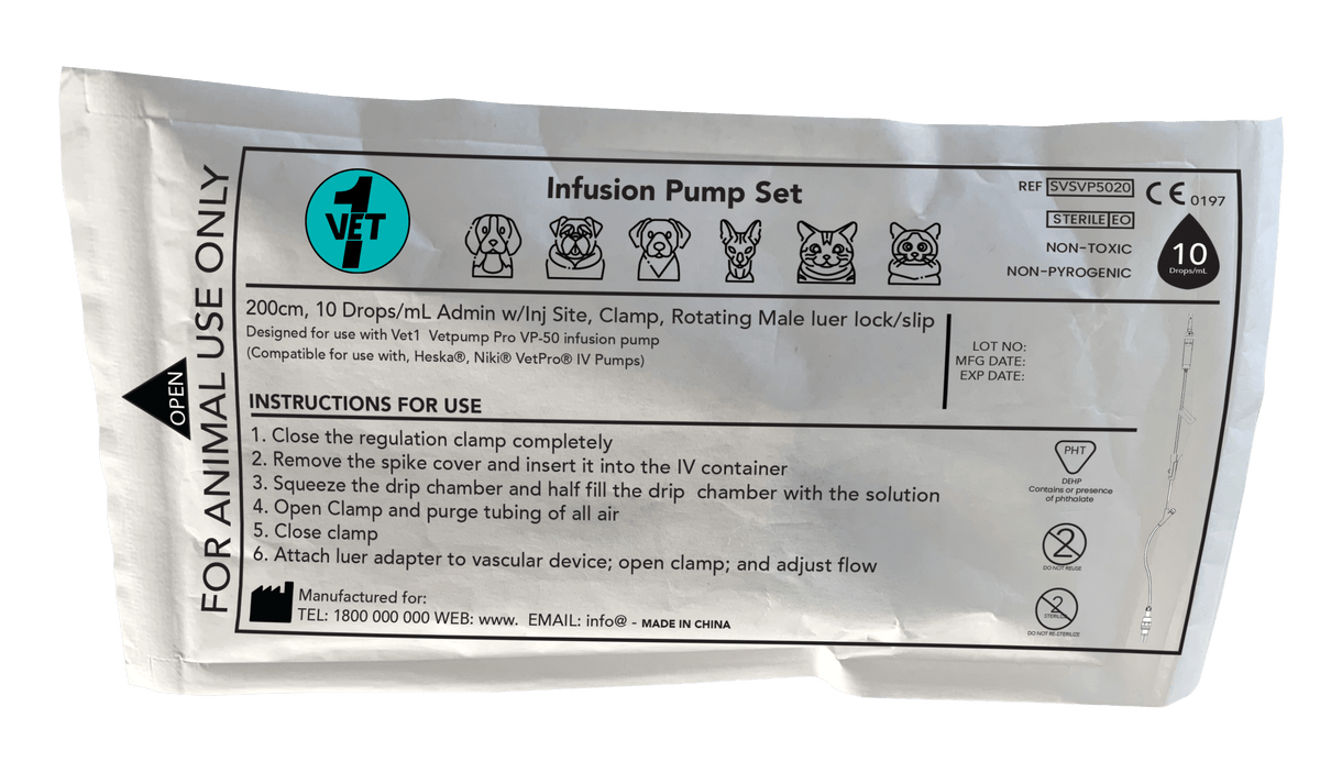 Vet1 VetPump Pro VP50 - IV Pump Infusion Set 200cm