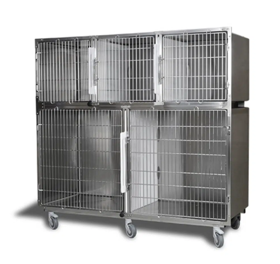 Cage Bank 18053 S/Steel Mobile & Divider - 2 Level