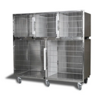 Cage Bank 18053 S/Steel Mobile & Divider - 2 Level