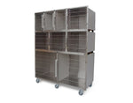 Cage Bank 18093 S/Steel Mobile & Divider - 3 Level