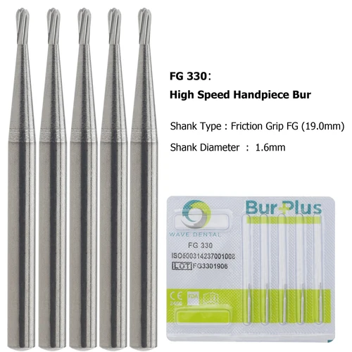 Dental Carbide Burs – 19mm FG (Various Codes Available) - Pack of 5