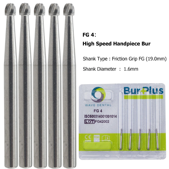 Dental Carbide Burs – 19mm FG (Various Codes Available) - Pack of 5