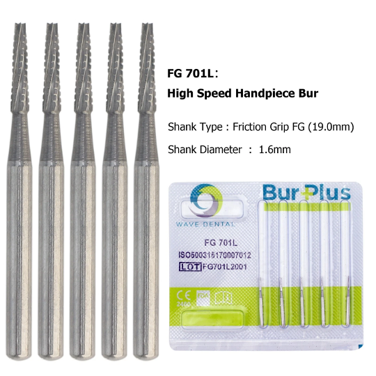 Dental Carbide Burs – 19mm FG (Various Codes Available) - Pack of 5