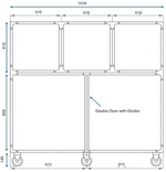 Cage Bank 2180 S/Steel Mobile & Divider