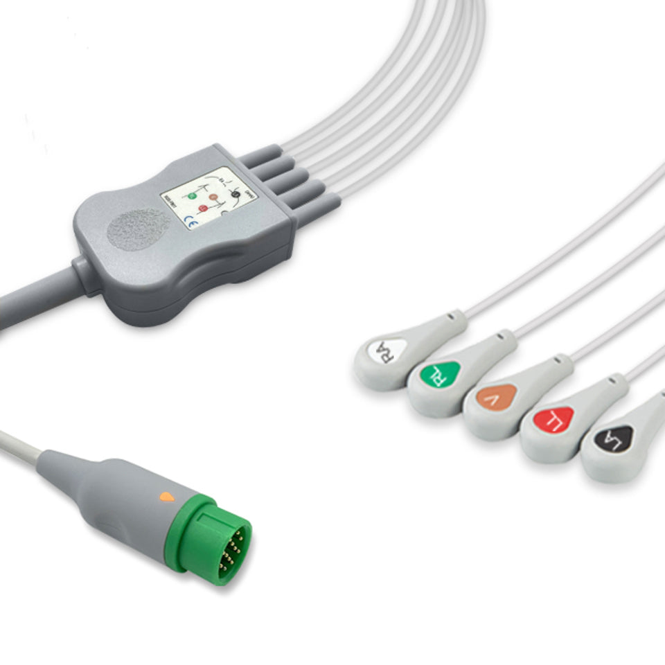 Generic Biolight 5 Lead ECG Cable 12 Pin