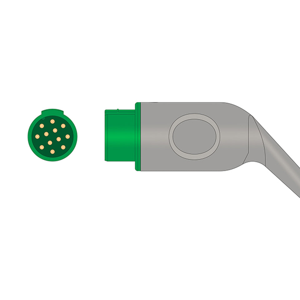 Generic Biolight 3 Lead ECG Cable 12 Pin